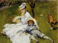 Renoir, Pierre Auguste - Camille Monet and Her Son Jean in the Garden at Argenteuil